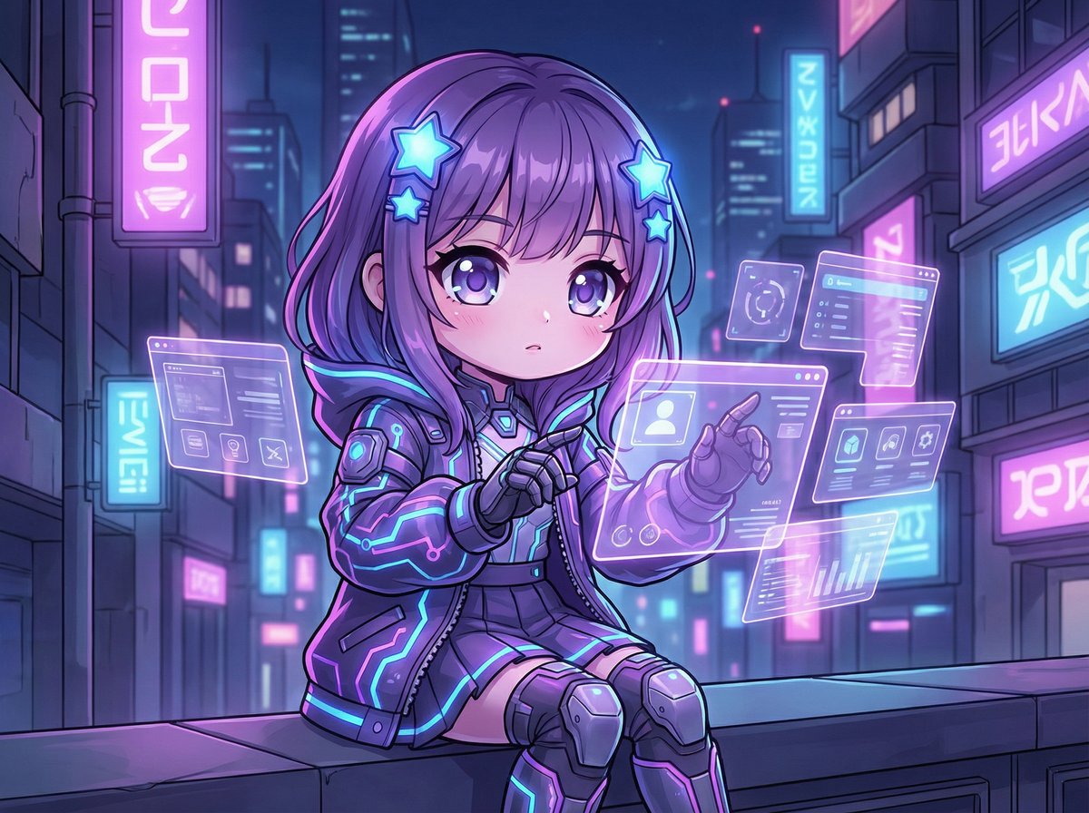 四虎-赛博少女AI创作演示